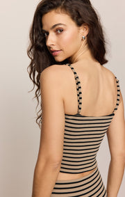 Savelo Caffari Stripe Tube Top Tank