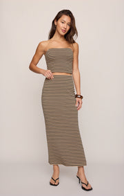 Savelo Caffari Stripe Tube Top Tank