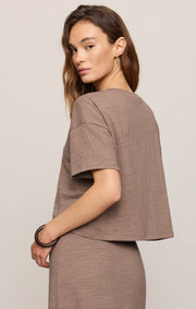 Savelo Sway Textured Cropped Tee