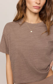 Savelo Sway Textured Cropped Tee