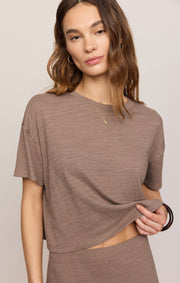 Savelo Sway Textured Cropped Tee