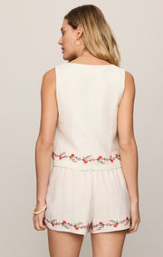 Savelo Charli Embroidered Tank