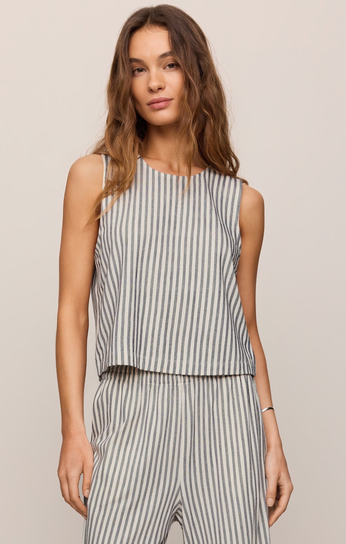Savelo Sloane Knit Striped Tank Top