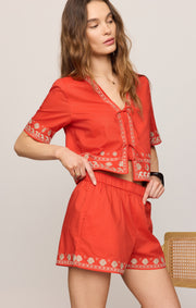 Savelo Cast Of Waves Cropped Top