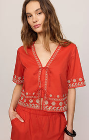 Savelo Cast Of Waves Cropped Top