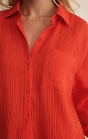 Savelo The Perfect Airy Gauze Button Up
