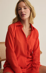 Savelo The Perfect Airy Gauze Button Up