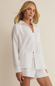 Savelo The Perfect Airy Gauze Button Up