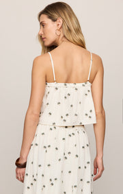Savelo Palm Linen Tank