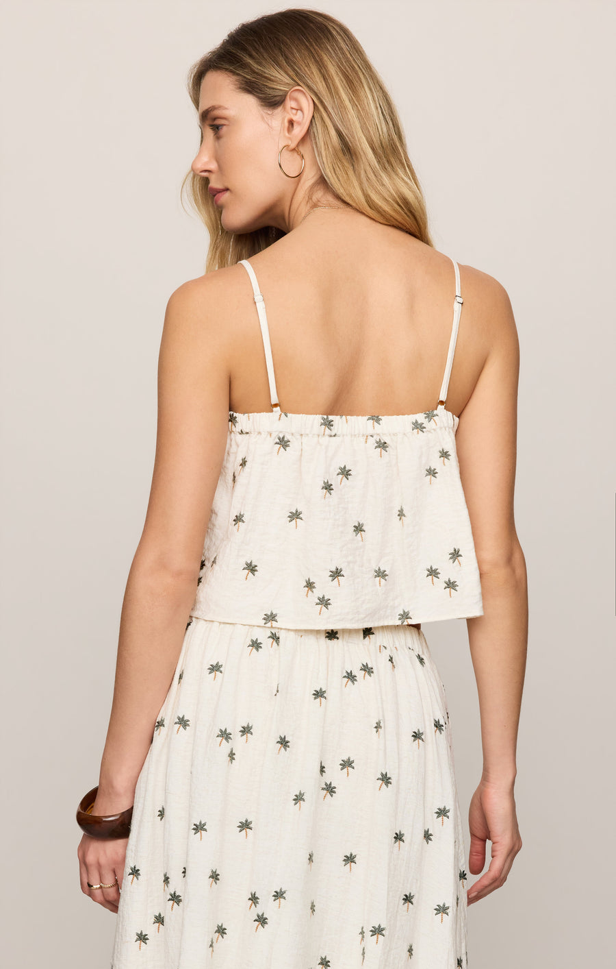 Savelo Palm Linen Tank