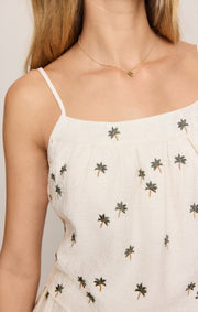 Savelo Palm Linen Tank
