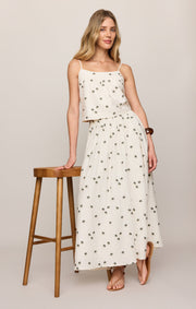 Savelo Palm Linen Tank