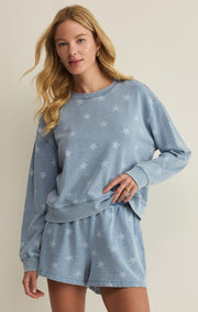 Savelo Written Stars Denim Sweatshirt