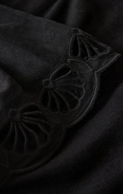 Savelo Charlene Embroidered Linen Top
