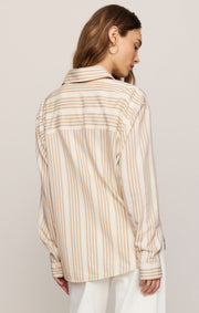 Savelo Reese Button Up Stripe Top