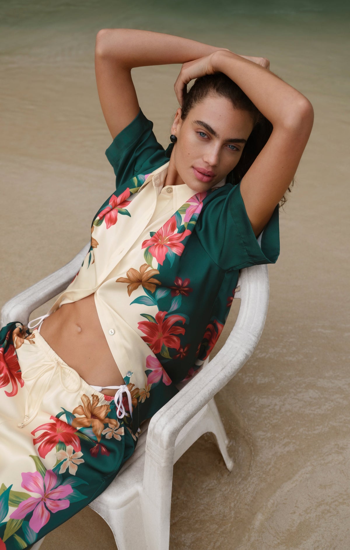 Savelo Lani Floral Button Up