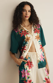 Savelo Lani Floral Button Up