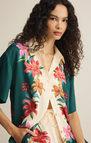 Savelo Lani Floral Button Up