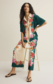 Savelo Lani Floral Button Up