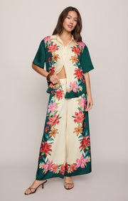 Savelo Lani Floral Button Up
