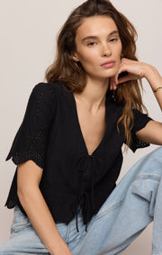 Savelo Oceanside Embroidered Top