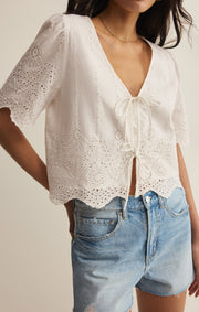 Savelo Oceanside Embroidered Top