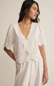 Savelo Oceanside Embroidered Top