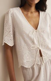 Savelo Oceanside Embroidered Top