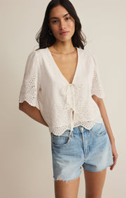 Savelo Oceanside Embroidered Top