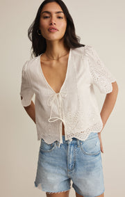 Savelo Oceanside Embroidered Top