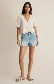 Savelo Oceanside Embroidered Top