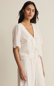 Savelo Oceanside Embroidered Top