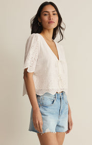 Savelo Oceanside Embroidered Top