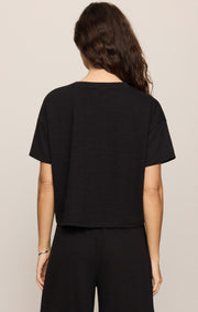Savelo Sway Textured Cropped Tee