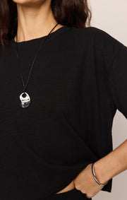 Savelo Sway Textured Cropped Tee