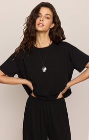 Savelo Sway Textured Cropped Tee
