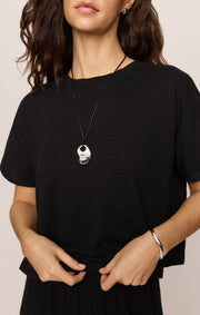 Savelo Sway Textured Cropped Tee
