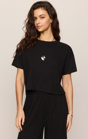 Savelo Sway Textured Cropped Tee