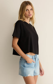 Savelo Sway Textured Cropped Tee