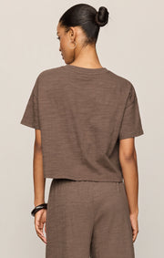 Savelo Sway Textured Cropped Tee