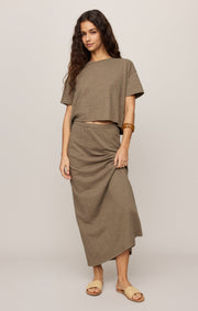Savelo Sway Textured Cropped Tee