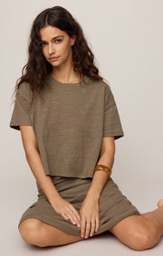 Savelo Sway Textured Cropped Tee