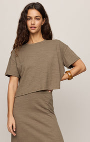 Savelo Sway Textured Cropped Tee