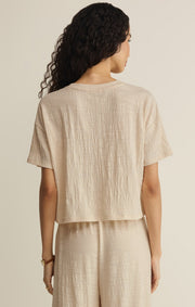 Savelo Sway Textured Cropped Tee