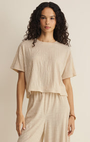 Savelo Sway Textured Cropped Tee