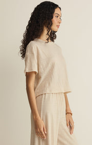 Savelo Sway Textured Cropped Tee