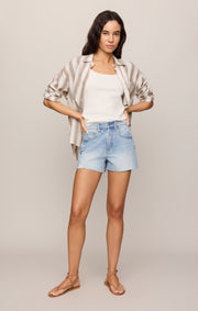 Savelo Perfect Striped Linen Button Up