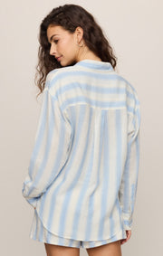 Savelo Perfect Striped Linen Button Up