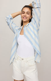 Savelo Perfect Striped Linen Button Up