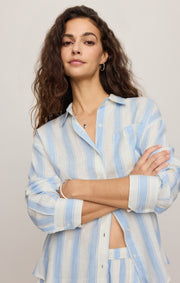 Savelo Perfect Striped Linen Button Up